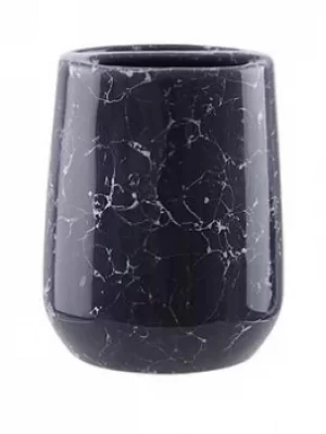 Premier Housewares Black Marble Toothbrush Holder