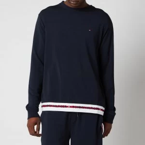 Tommy Hilfiger Mens Contrast Rib Sweatshirt - Desert Sky - L