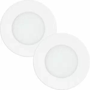 2 pack Wall Flush Ceiling Light Colour White Shade White Plastic LED 5W Inc