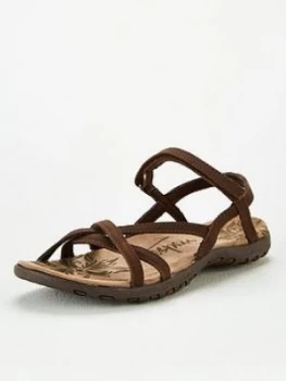 Trespass Kimbra Leather Sandal - Brown , Brown, Size 4, Women