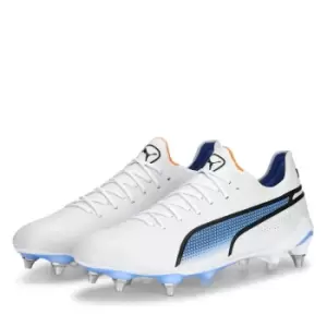 Puma King .1 Soft Ground Football Boots - White