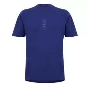 Castore England Cricket Short-Sleeve T Shirt - Blue