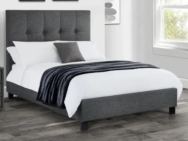 Julian Bowen Sorrento 4ft6 Double Grey Fabric Bed Frame