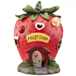 Garden Gear Solar Light Up Strawberry Fairy House