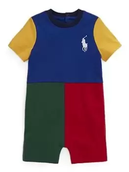 Ralph Lauren Baby Boys Colourblock Romper - Multi, Size 9 Months