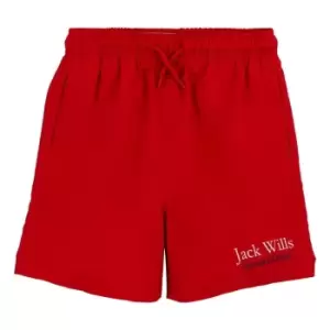 Jack Wills Kids Boys Ridley Script Logo Swim Shorts - Red