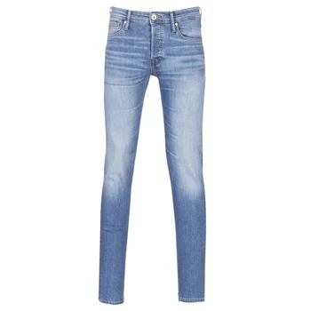 Jack & Jones Glenn Skinny Fit Washed Jeans - Blue/Denim, Blue Denim, Size 34, Length Regular, Men