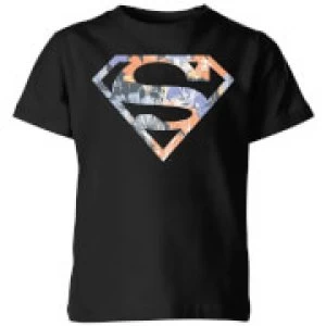 DC Originals Floral Superman Kids T-Shirt - Black - 7-8 Years