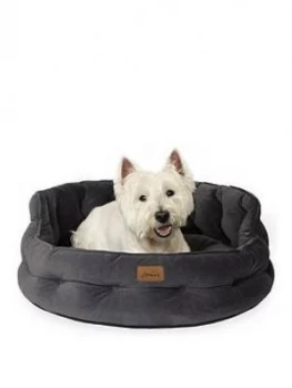 Joules Chesterfield Pet Bed Grey Small