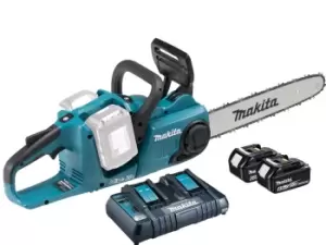 Makita DUC353PT2 18Vx2 2x5.0Ah 350mm LXT Li-Ion BL Chainsaw