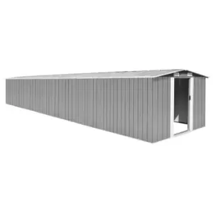 Vidaxl Garden Shed 257X779X181cm Galvanised Steel - Grey