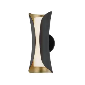 Josie 2 Light Wall Sconce Gold, Black, Glass