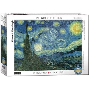 Starry Night By Van Gogh Eurographic 1000 Piece Jigsaw Puzzle