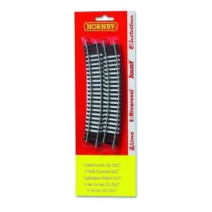 Hornby R606 2nd Radius Curve x 4 BLISTER PK