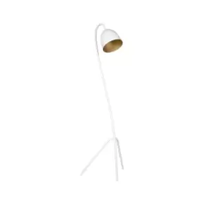 Emibig Haris White/Gold Tripod Floor Lamp 1x E27