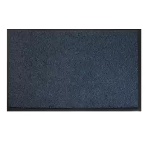 JVL Heavy Duty Commodore Backed Barrier Door Floor Mat Blue/Black 120 x 170 cm