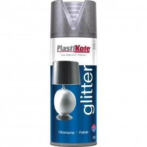 Plastikote Glitter Effect Aerosol Spray Paint 400ml Silver