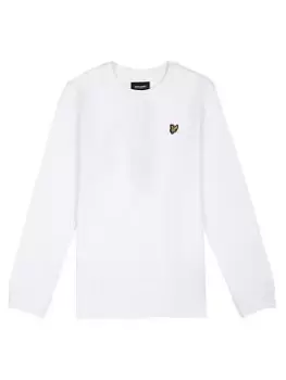 Lyle & Scott Boys Classic Long Sleeve T-Shirt - White, Size 10-11 Years