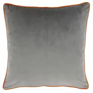 Riva Home Meridian Cushion Cover (55 x 55cm) (Grey/Clementine)