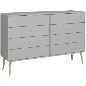 Softline 4 + 4 Wide Chest Grey - Grey