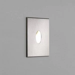 LED 1 Light Recessed Marker Wall Light Brushed Stainless Steel IP65