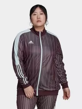 adidas Tiro Track Top (plus Size), Dark Red, Size 1X, Women