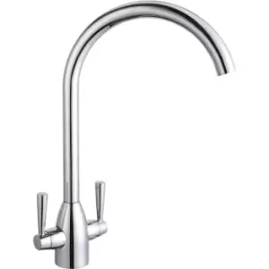 Reginox Chrome Dual Lever Kitchen Mixer Tap - Drave CH