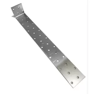 Strong Metal Strap Anchor Corner Brackets Galvanised - Size 40x300x40x2mm - Pack of 10