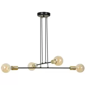 Emibig Vesio Black Multi Arm Pendant Ceiling Light 4x E27