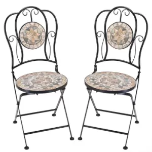 Mosaic Chair Malaga 2Pcs with Metal Frame