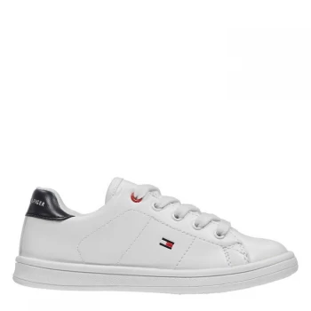 Tommy Hilfiger Flag Laceup Trainers - Wht/Bl X336