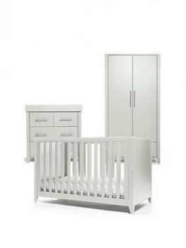 Mamas & Papas Grey Melfi Cot Bed, Dresser Changer & Wardrobe