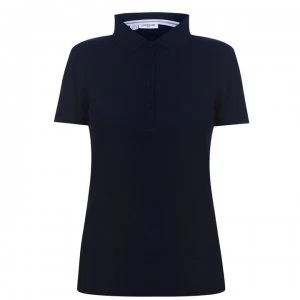 Calvin Klein Golf Sleeve Cotton Polo Shirt Ladies - Navy