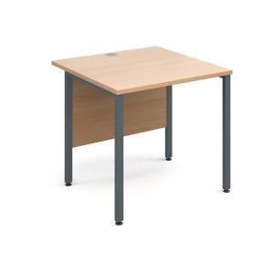 Maestro 25 GL Straight Desk 800mm x 800mm - Graphite H Frame Beech to