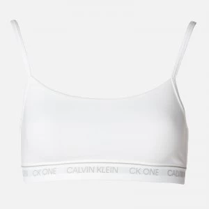 Calvin Klein Womens Unlined Bralette - White - L