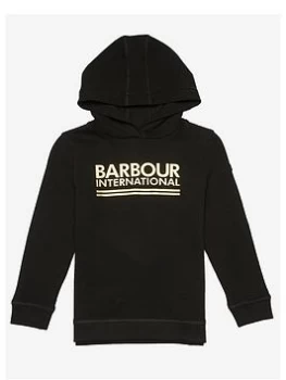 Barbour International Girls Reina Logo Hoodie - Black, Size Age: 12-13 Years, Women