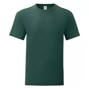 Fruit Of The Loom Mens Iconic T-Shirt (Pack Of 5) (M) (Forest Green)