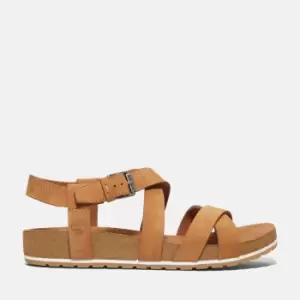 Timberland Malibu Waves Ankle-strap Sandal For Her In Brown, Size 8