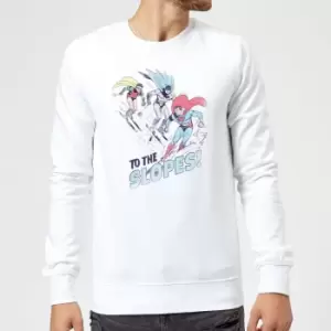 DC To The Slopes! Christmas Sweatshirt - White - XXL