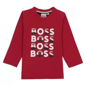 Boss Long Sleeve Multi Tee Infant Boys - Red