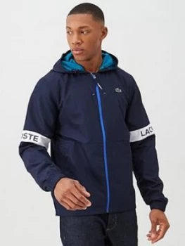 Lacoste Sports Arm Logo Zip Through Jacket - Navy, Size 5=L, Men