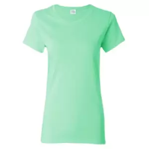 Gildan Ladies/Womens Heavy Cotton Missy Fit Short Sleeve T-Shirt (2XL) (Mint Green)