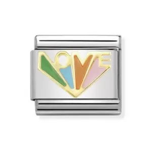 Nomination Classic Gold & Enamel Love Charm