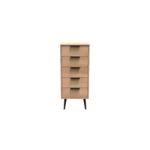 Welcome Furniture Hirato 5 Drawer Locker - Nabraska Oak