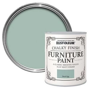 Rust-Oleum Duck egg Chalky effect Matt Furniture Paint 125ml