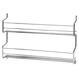 Hahn Rack & Rail Company Metal Wall / Cupboard 2 Tier Spice Rack - Chrome