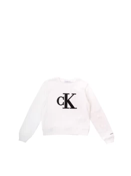 CALVIN KLEIN Sweatshirt White Cotone - Cotton