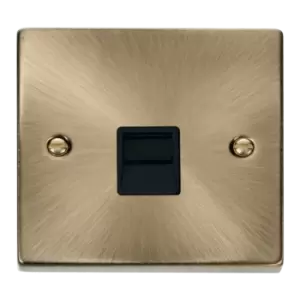 Click Scolmore Deco 1 Gang Master Telephone Socket - VPAB120BK