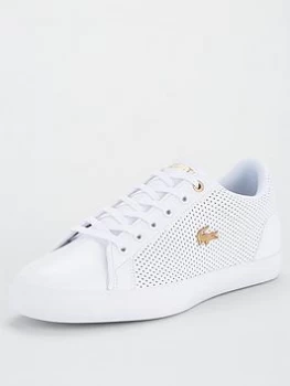 Lacoste Lerond 120 Trainers - White/Gold, Size 6, Women