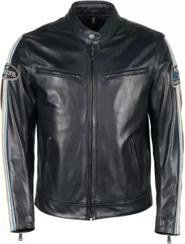 Helstons Race Motorcycle Leather Jacket, blue, Size S, blue, Size S